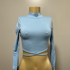 Light Blue Women's Crop Top